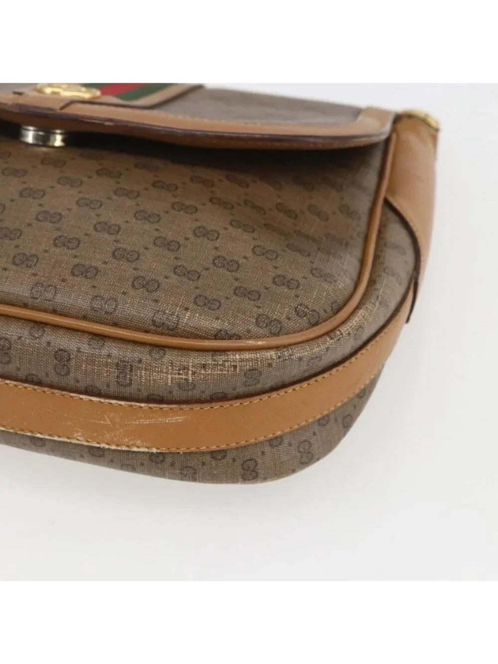 Authentic GUCCI Micro GG Supreme Web Sherry Line Bag PVC Beige 001 115 0914 - Picture 2 of 16